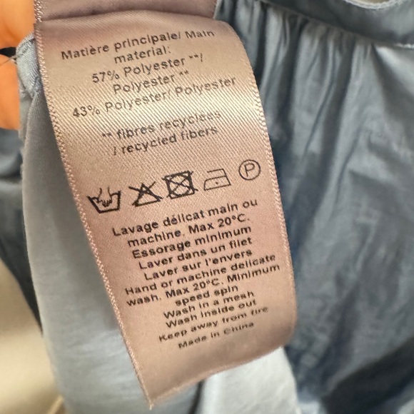 New Zadig & Voltaire Tink band-collar satin blouse blue XS - Picture 6 of 6